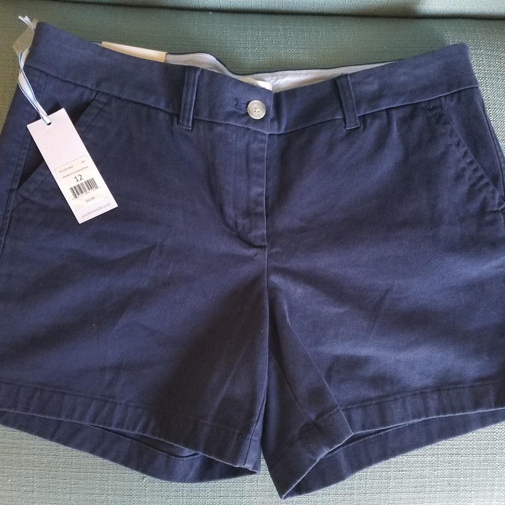 Southern Tide Cotton Shorts Nautical Navy